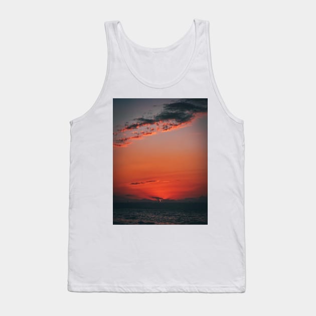 orange and pink summer Sunset Tank Top by HBNios